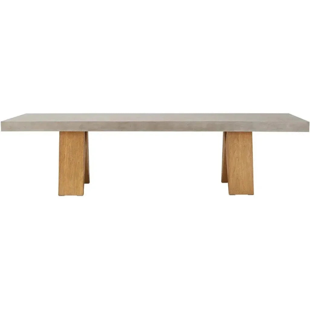 Clip 87 in Concrete Slate Grey Outdoor Dining Table - LOOMLAN - Seasonal Living - Outdoor Dining Tables