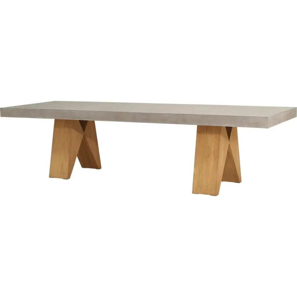 Clip 87 in Concrete Slate Grey Outdoor Dining Table - LOOMLAN - Seasonal Living - Outdoor Dining Tables