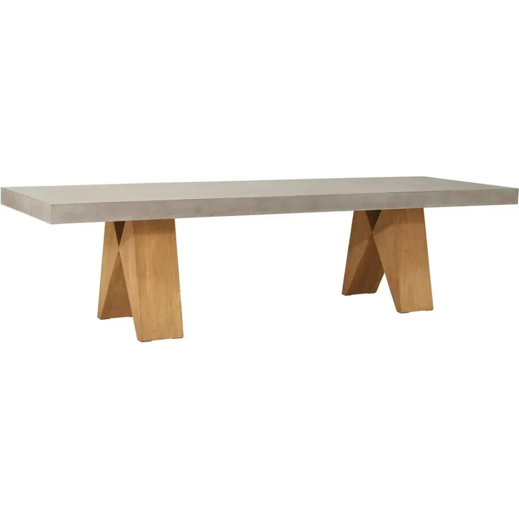 Clip Large Concrete Slate Grey Outdoor Dining Table - LOOMLAN - Seasonal Living - Outdoor Dining Tables