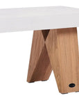 Clip Teak And Concrete Patio Bench - LOOMLAN - Seasonal Living - Outdoor Benches