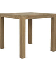 Coastal Durable Teak Wood Outdoor End Table - LOOMLAN - Sunset West - Outdoor Side Tables
