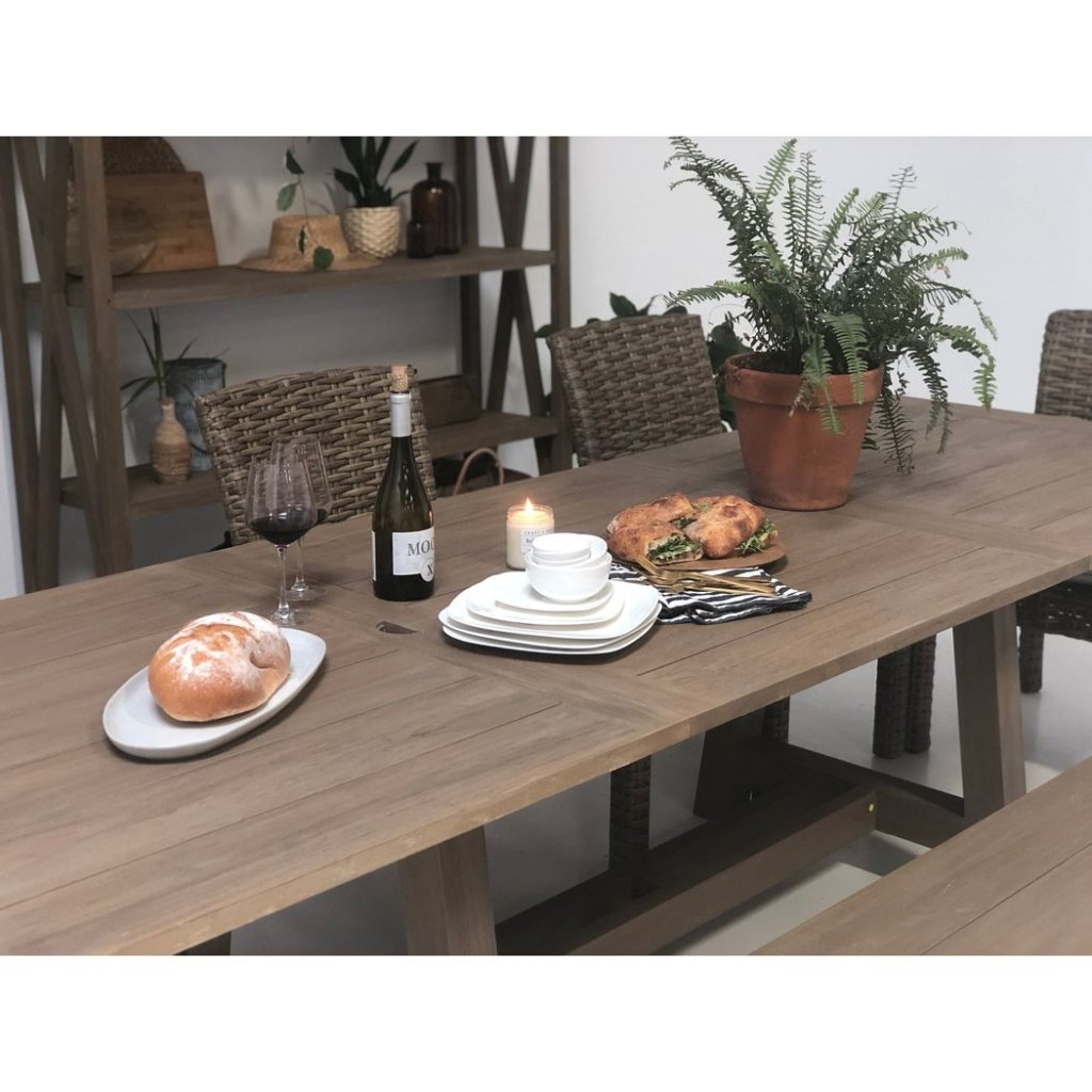 Coastal Leaf Extension Outdoor Dining Table - LOOMLAN - Sunset West - Outdoor Dining Tables