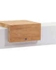 Seasonal Living Monolith Concrete Outdoor Bench with Teak Tabletop