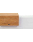 Seasonal Living Monolith Concrete Outdoor Bench with Teak Tabletop