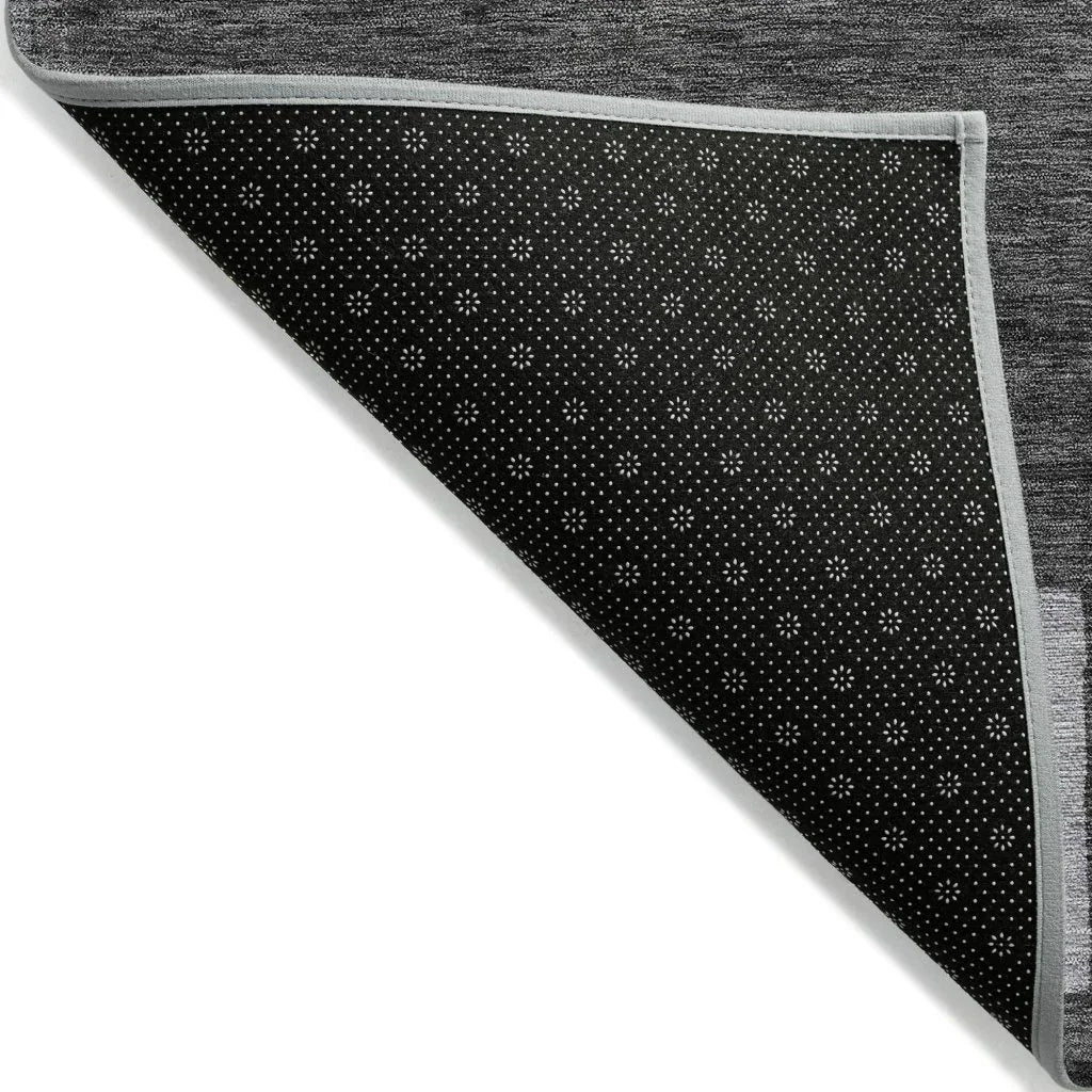 LOOMLAN Rugs Cora Black Washable Indoor-Outdoor Rug