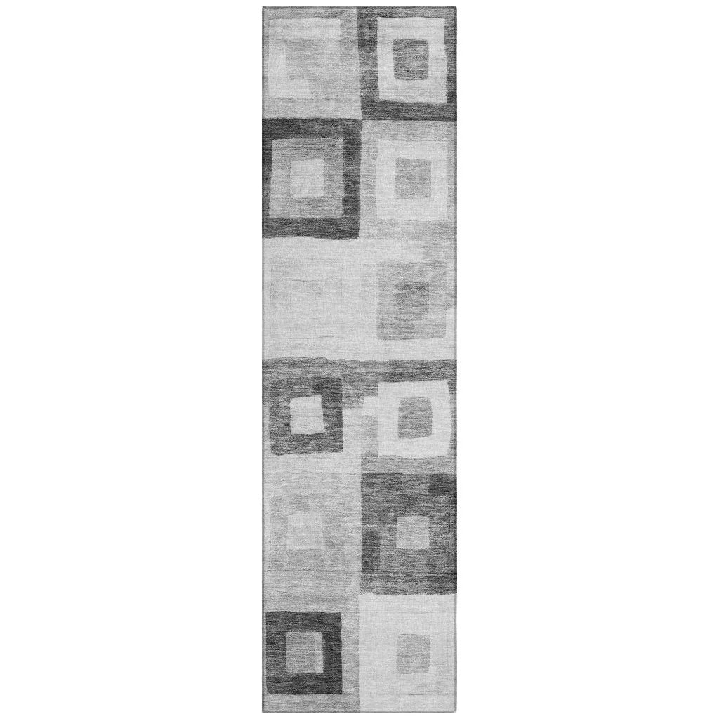 LOOMLAN Rugs Cora Gray Washable Indoor-Outdoor Rug