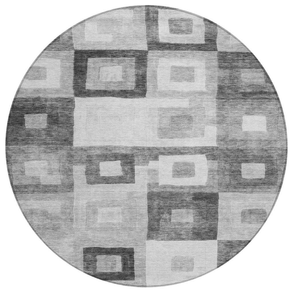LOOMLAN Rugs Cora Gray Washable Indoor-Outdoor Rug