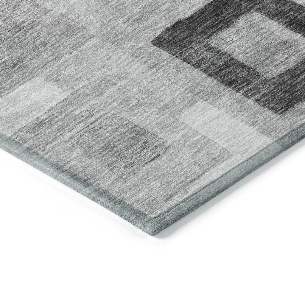 LOOMLAN Rugs Cora Gray Washable Indoor-Outdoor Rug