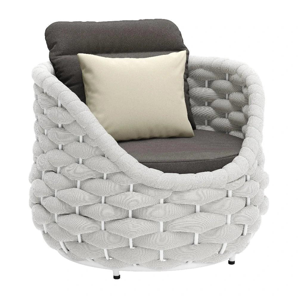 Coral Reef Accent Chair Gray - LOOMLAN - Zuo Modern - Outdoor Accent Chairs