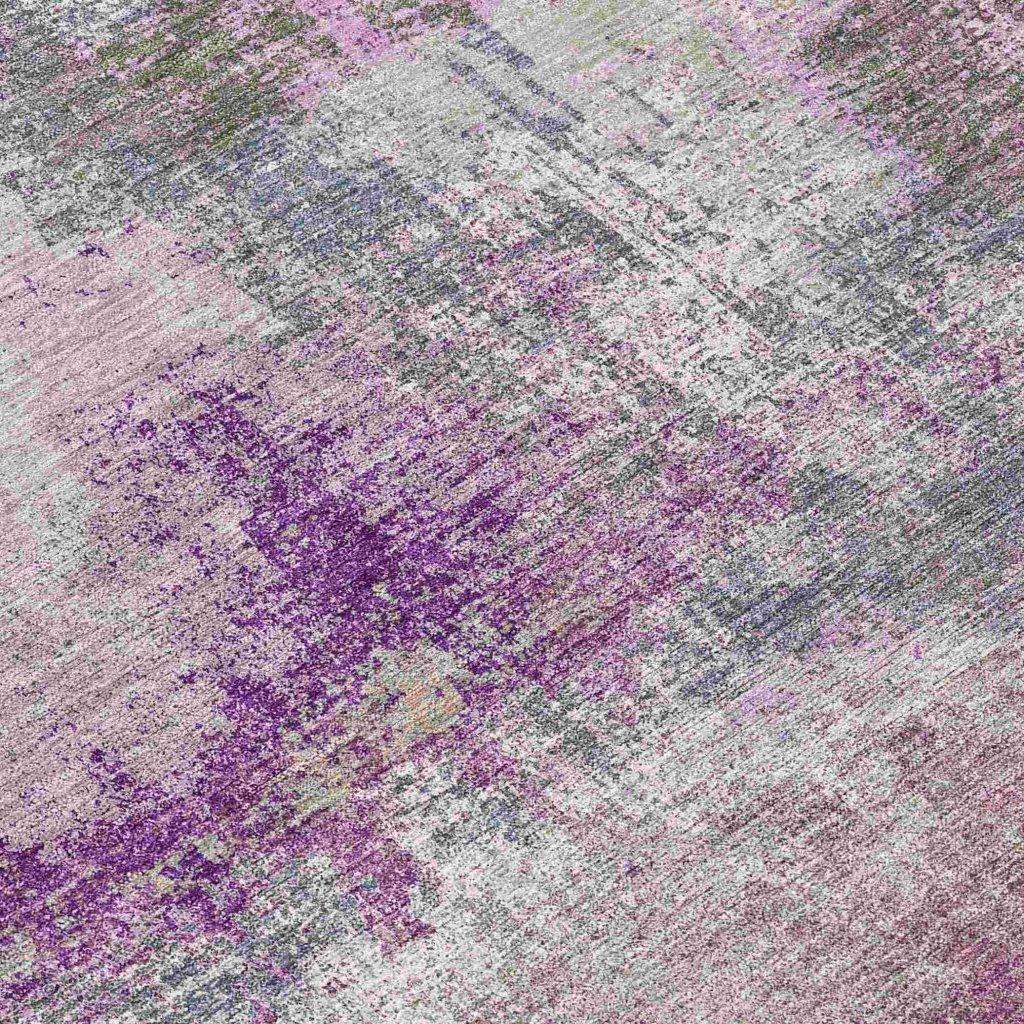LOOMLAN Rugs Coralia Purple Washable Indoor-Outdoor Rug
