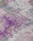 LOOMLAN Rugs Coralia Purple Washable Indoor-Outdoor Rug