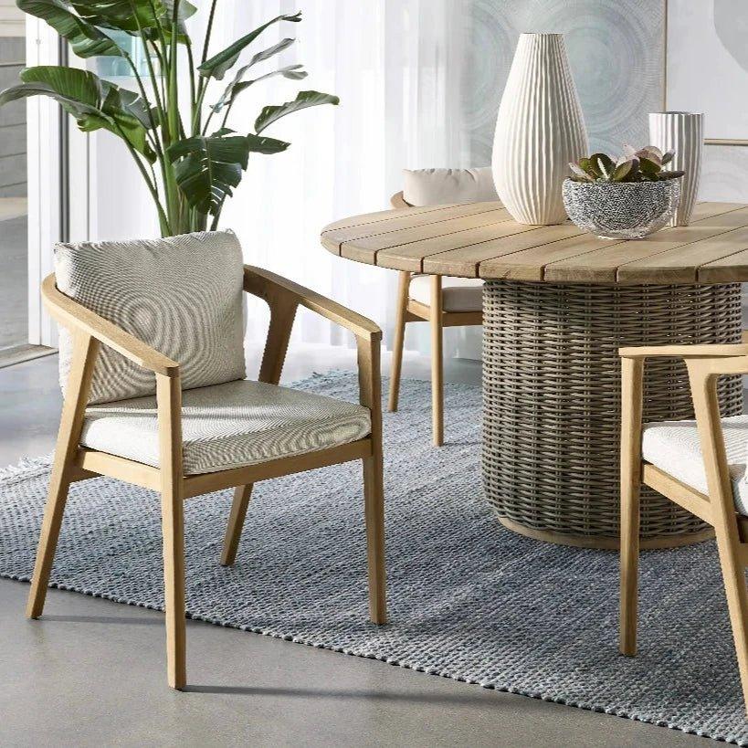 SUNPAN Coraline Fabric Outdoor Dining Armchair