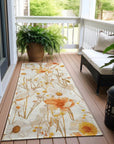 LOOMLAN Rugs Cordela Ivory Washable Indoor-Outdoor Rug