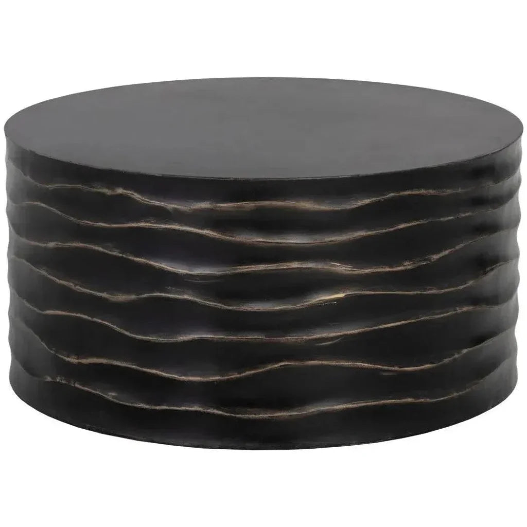 Corey Concrete Outdoor Round Coffee Table - LOOMLAN - SUNPAN - Outdoor Coffee Tables