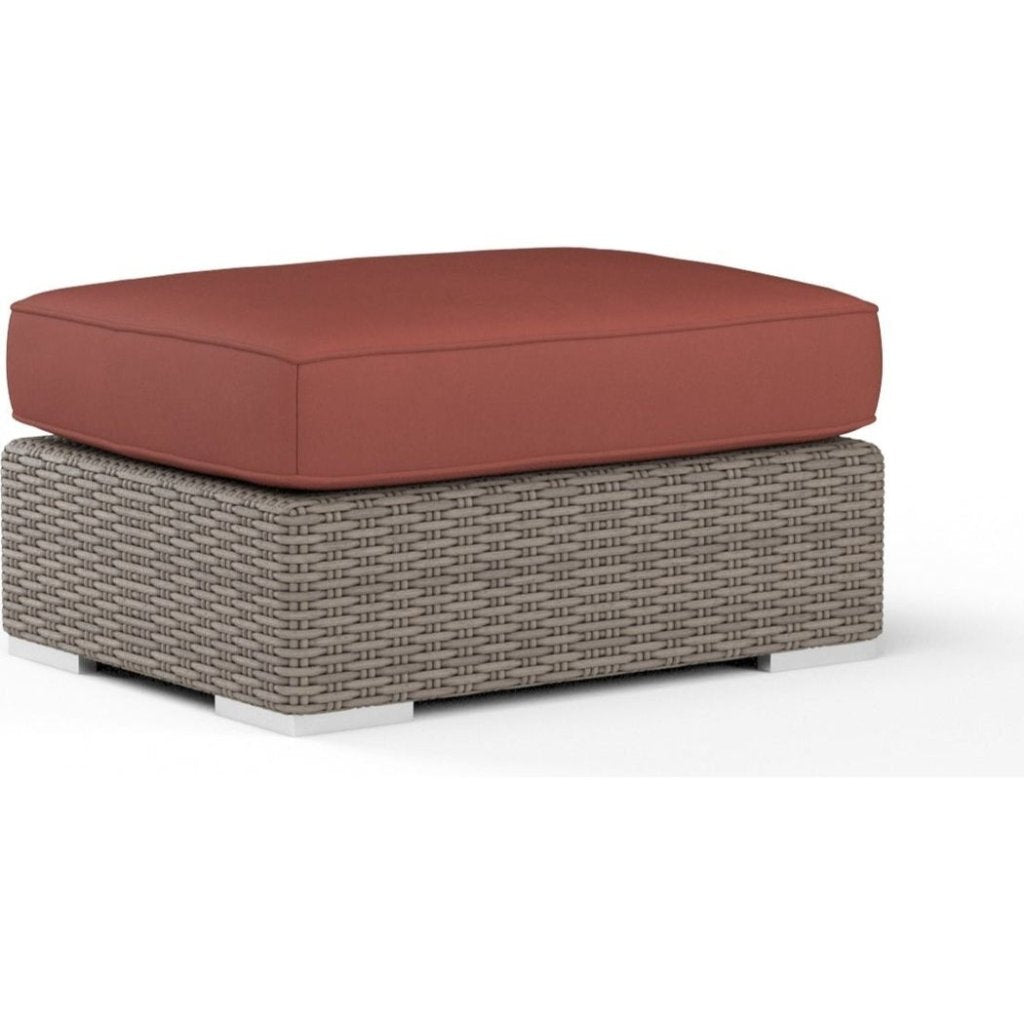 Coronado Sunbrella Outdoor Ottoman - LOOMLAN - Sunset West - Outdoor Ottomans