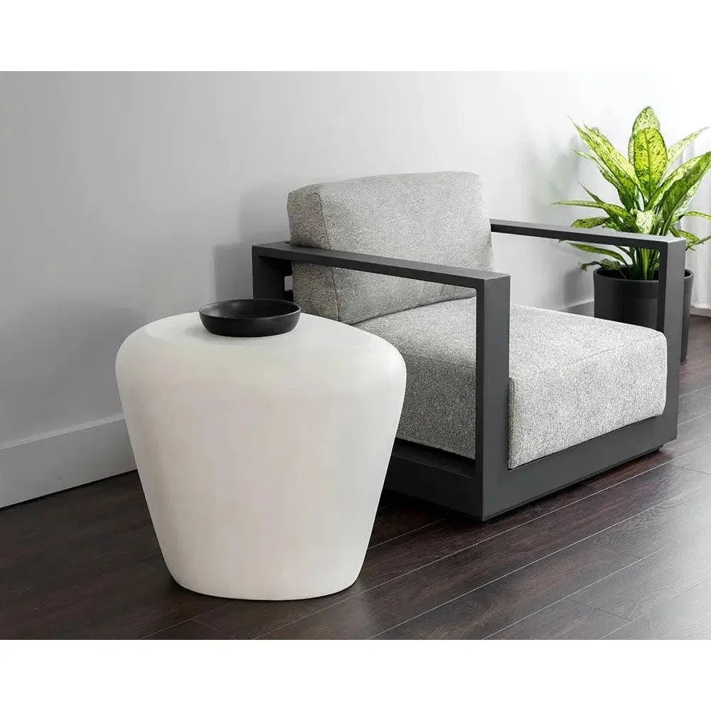 SUNPAN Corvo Concrete Outdoor Geometric Side Table