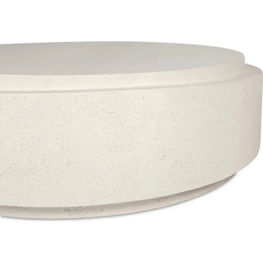 Cosmo Concrete Outdoor Round Coffee Table - LOOMLAN - Moe&#39;s Home - Outdoor Coffee Tables