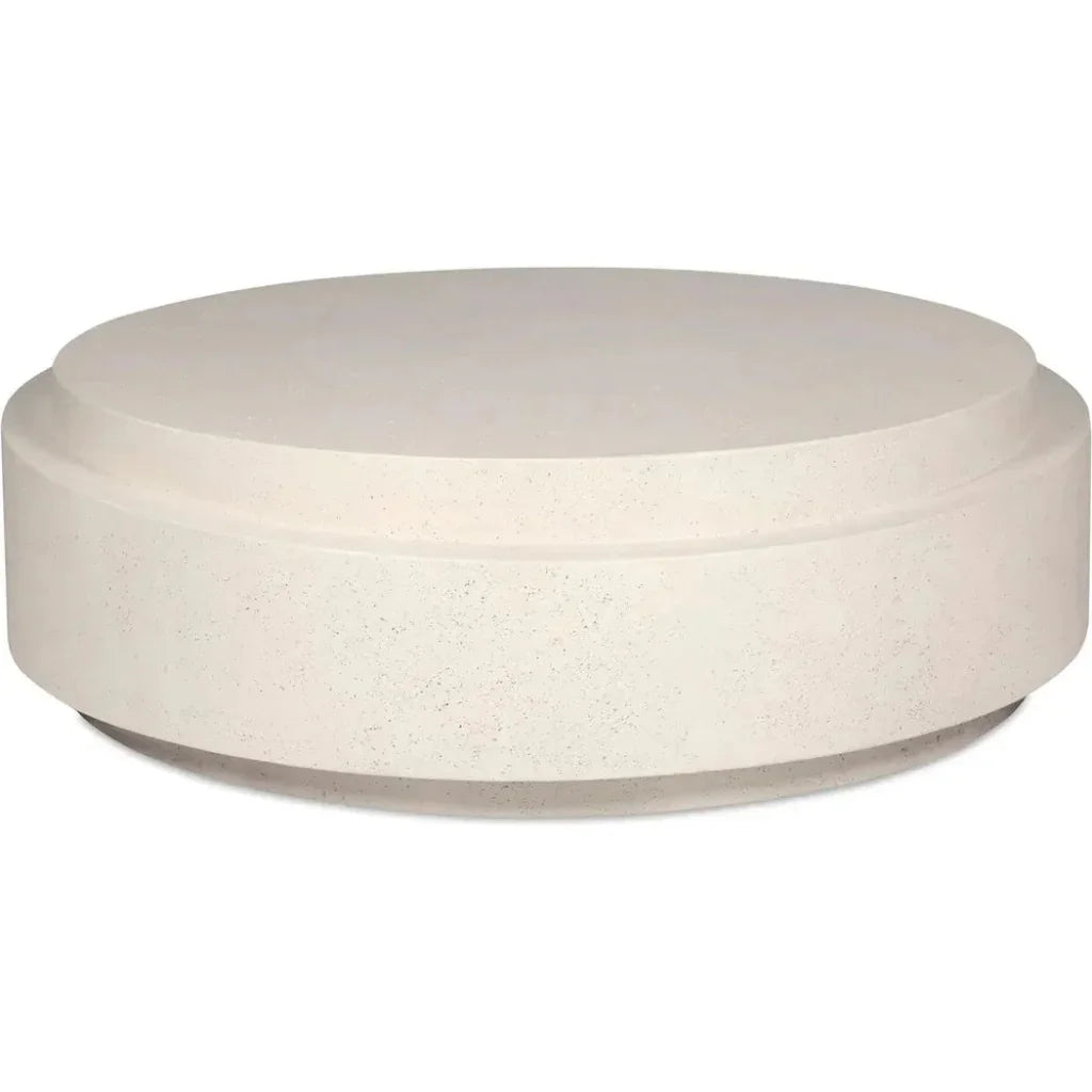 Cosmo Concrete Outdoor Round Coffee Table - LOOMLAN - Moe&#39;s Home - Outdoor Coffee Tables