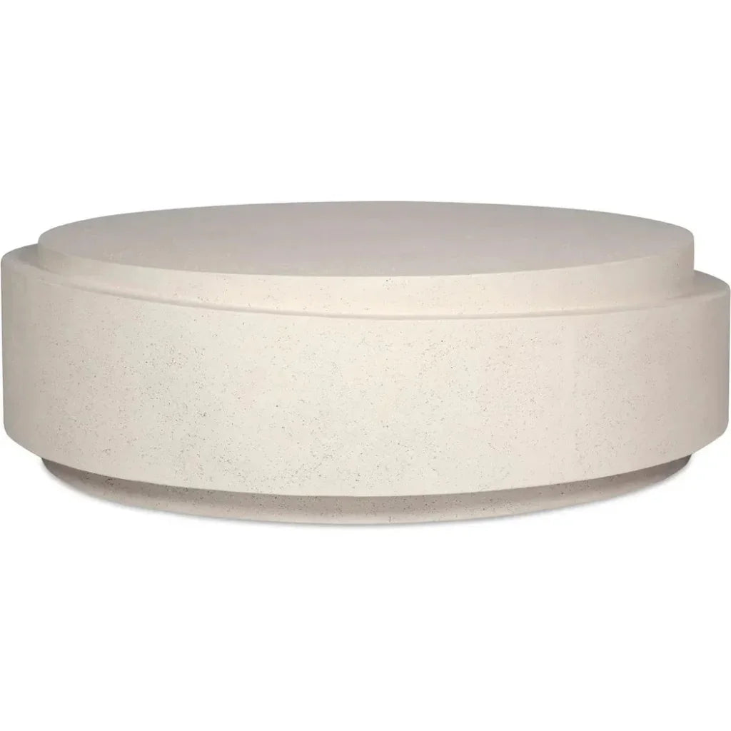 Cosmo Concrete Outdoor Round Coffee Table - LOOMLAN - Moe&#39;s Home - Outdoor Coffee Tables