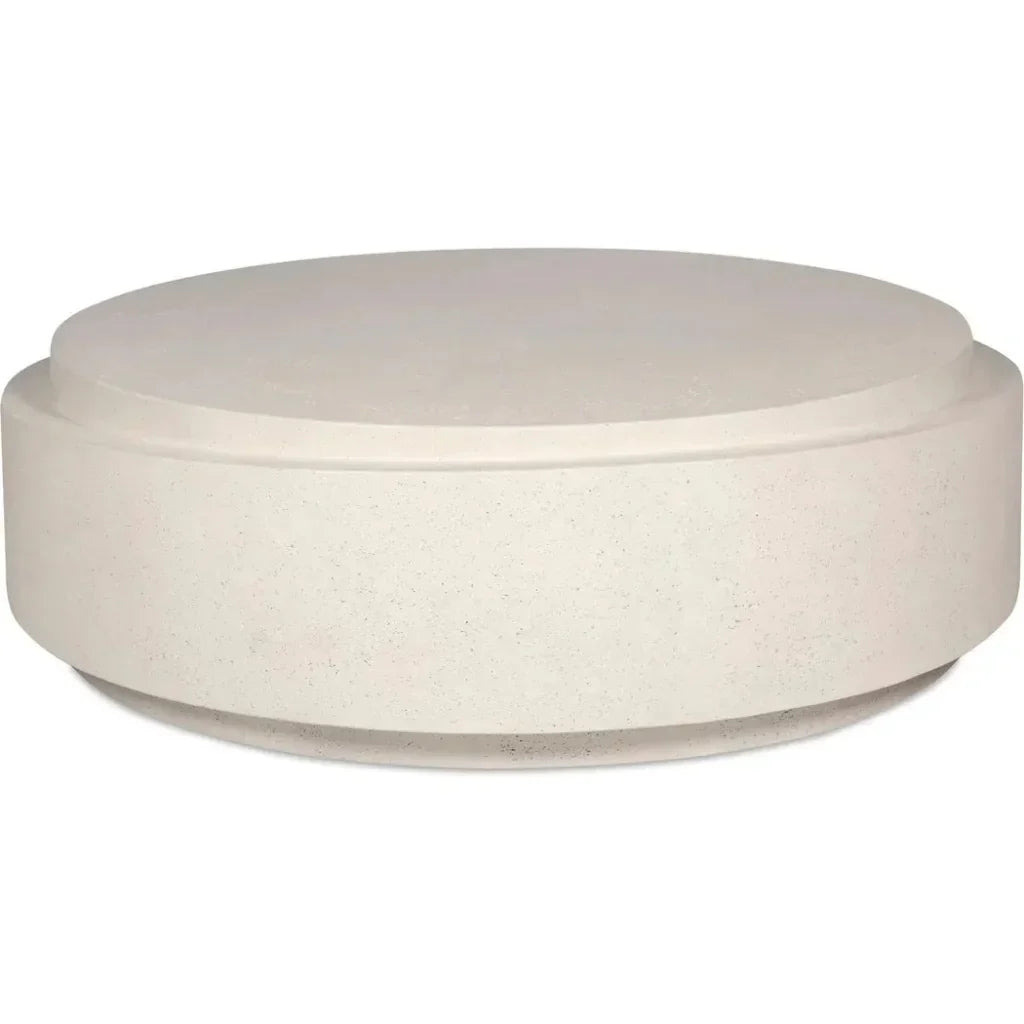 Cosmo Concrete Outdoor Round Coffee Table - LOOMLAN - Moe's Home - Outdoor Coffee Tables