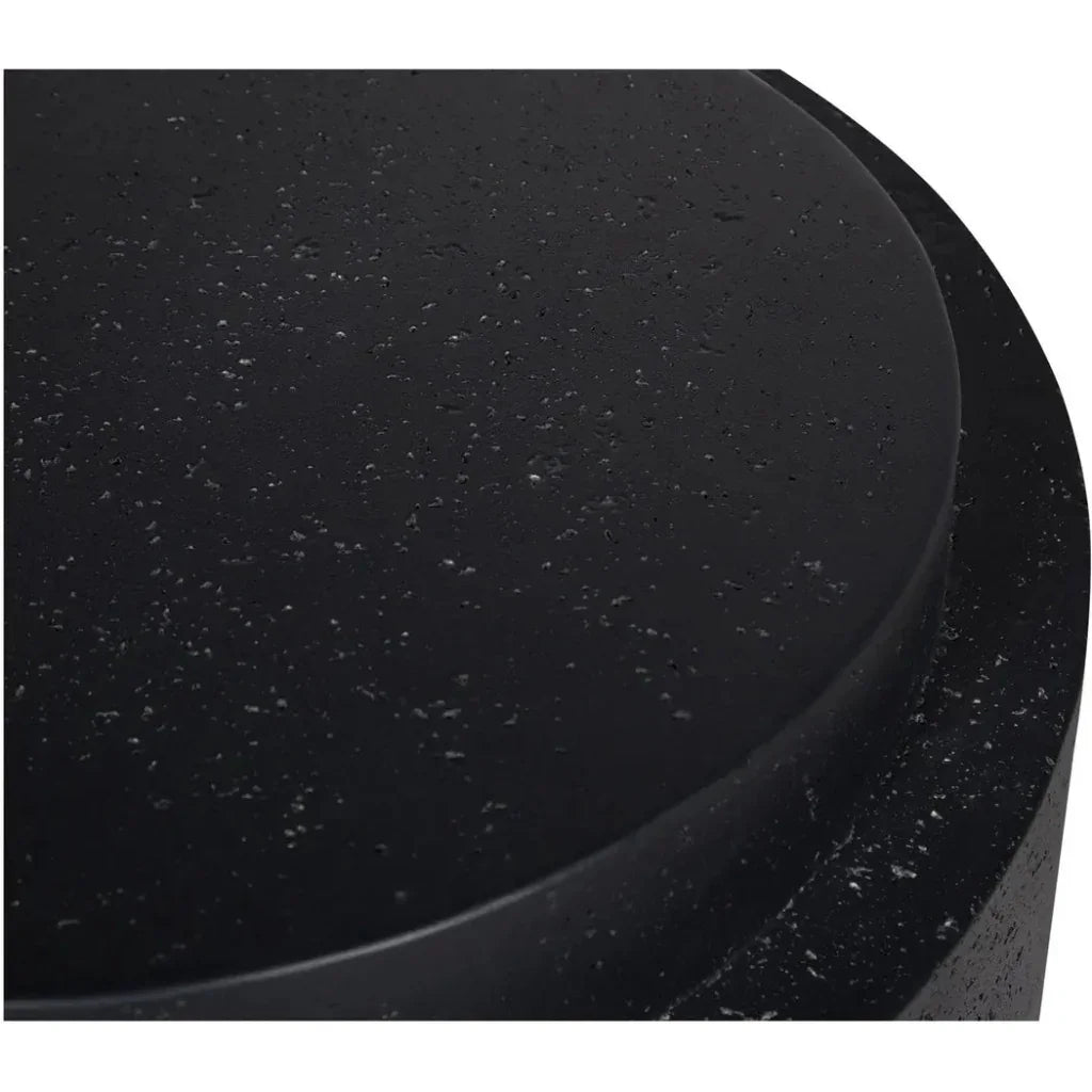 Cosmo Concrete &amp; Stone Outdoor Round Accent Table - LOOMLAN - Moe&#39;s Home - Outdoor Side Tables