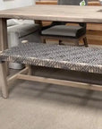 Costa Outdoor Bench Teak Wood Performance Rope - LOOMLAN - Essentials For Living - Outdoor Benches