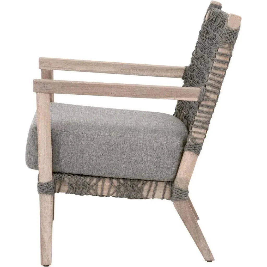 Costa Outdoor Club Chair Gray Teak - LOOMLAN - Essentials For Living - Outdoor Accent Chairs