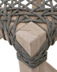 Costa Outdoor Counter Stool Teak Wood Performance Rope - LOOMLAN - Essentials For Living - Outdoor Counter Stools