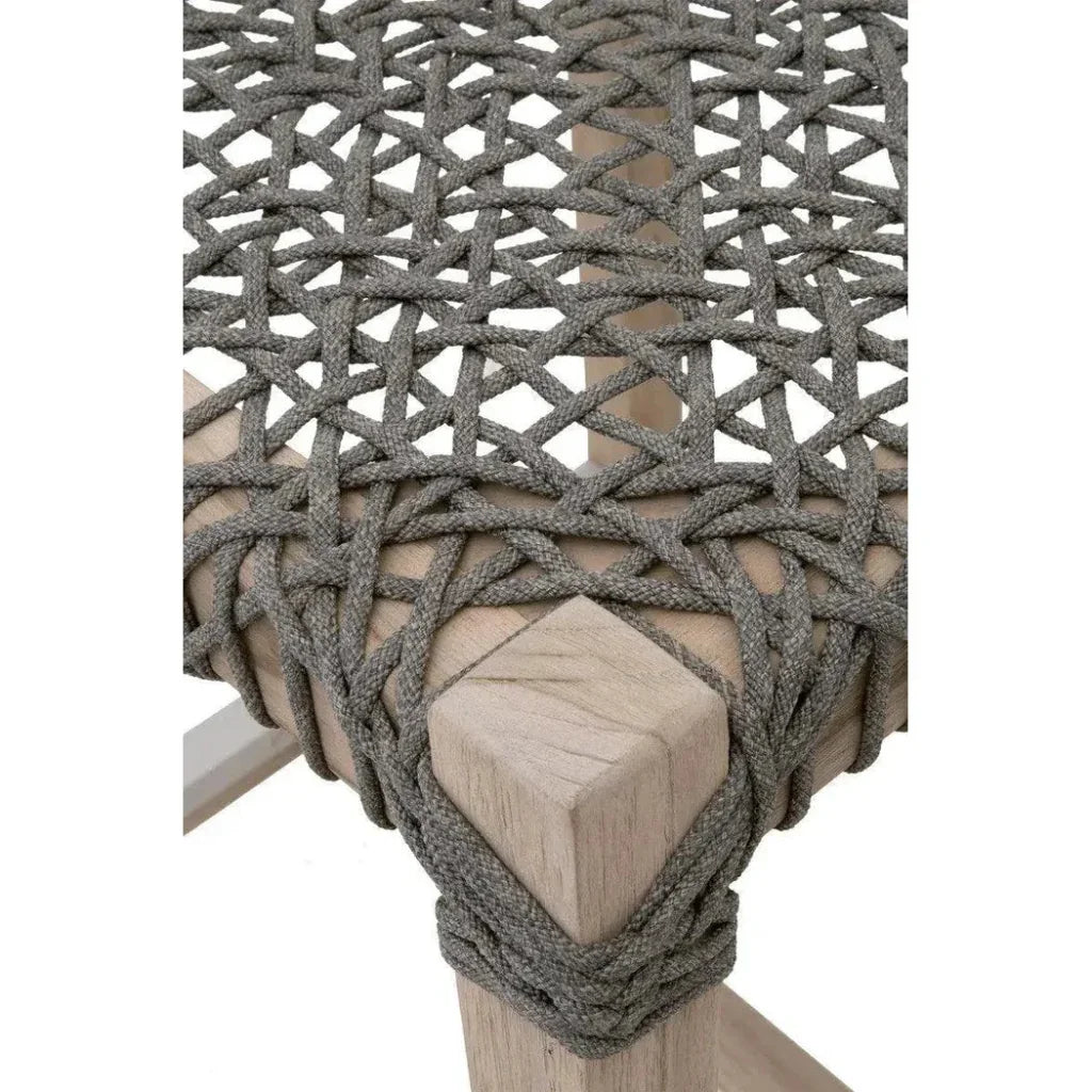 Costa Outdoor Counter Stool Teak Wood Performance Rope - LOOMLAN - Essentials For Living - Outdoor Counter Stools