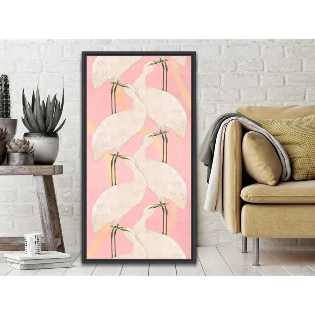 LOOMLAN Crane Dance Two Step Artwork d Canvas Floating
