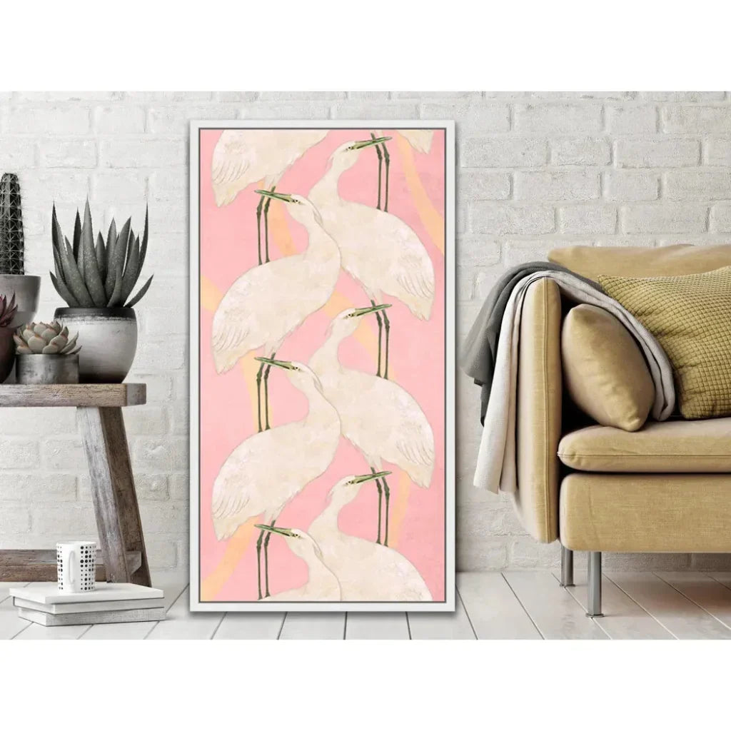 LOOMLAN Crane Dance Two Step Artwork d Canvas Floating