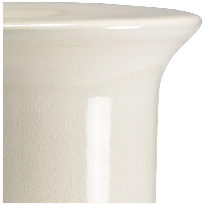 Cream Glazed Porcelain Outdoor Garden Stool - LOOMLAN - Chelsea House - Poufs and Stools