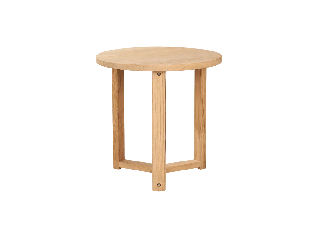 Cross Legs Nesting Teak Patio Side Table - LOOMLAN - HiTeak - Outdoor Side Tables