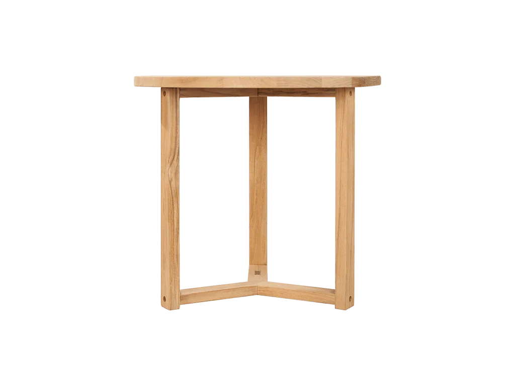 Cross Legs Nesting Teak Patio Side Table - LOOMLAN - HiTeak - Outdoor Side Tables