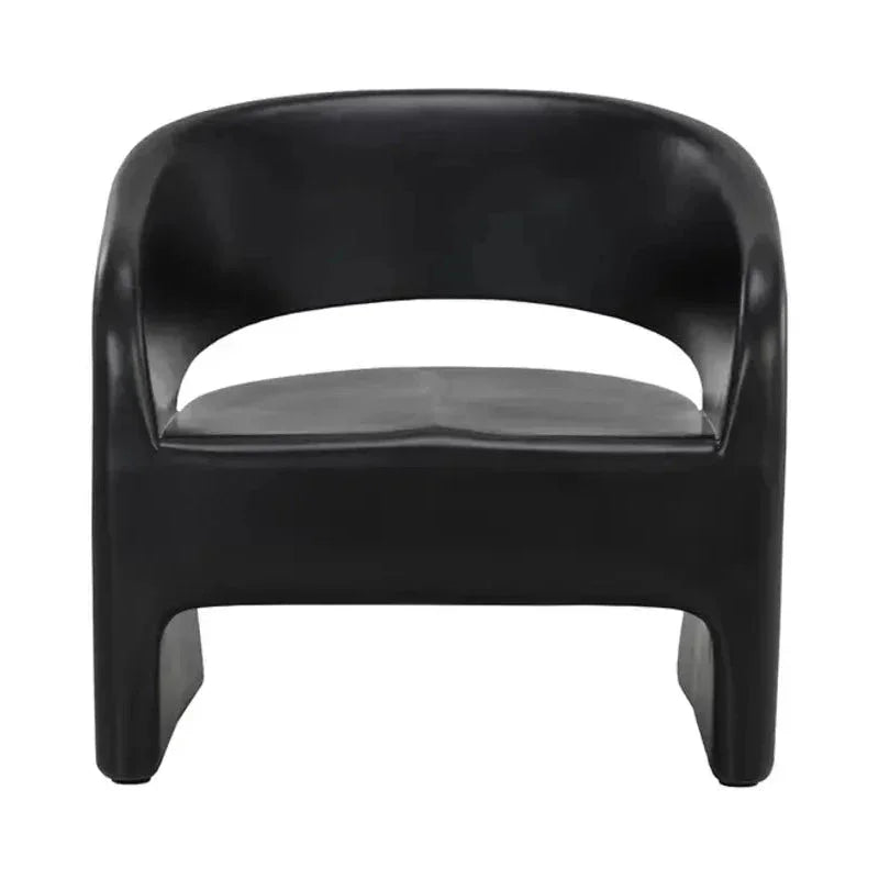 Cura Concrete Black Outdoor Lounge Chair - LOOMLAN - SUNPAN - Outdoor Lounge Chairs