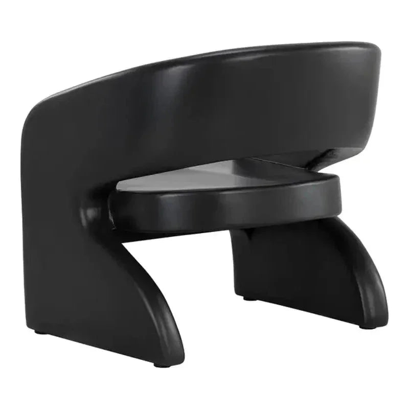 Cura Concrete Black Outdoor Lounge Chair - LOOMLAN - SUNPAN - Outdoor Lounge Chairs