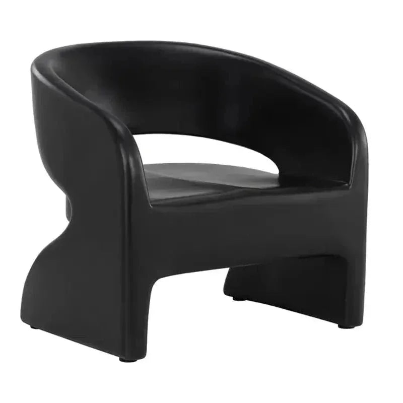 Cura Concrete Black Outdoor Lounge Chair - LOOMLAN - SUNPAN - Outdoor Lounge Chairs