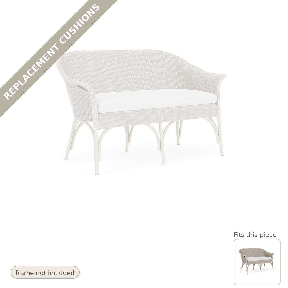 Cushions: Replacement Cushions For All Seasons Outdoor Settee - Commercial Grade