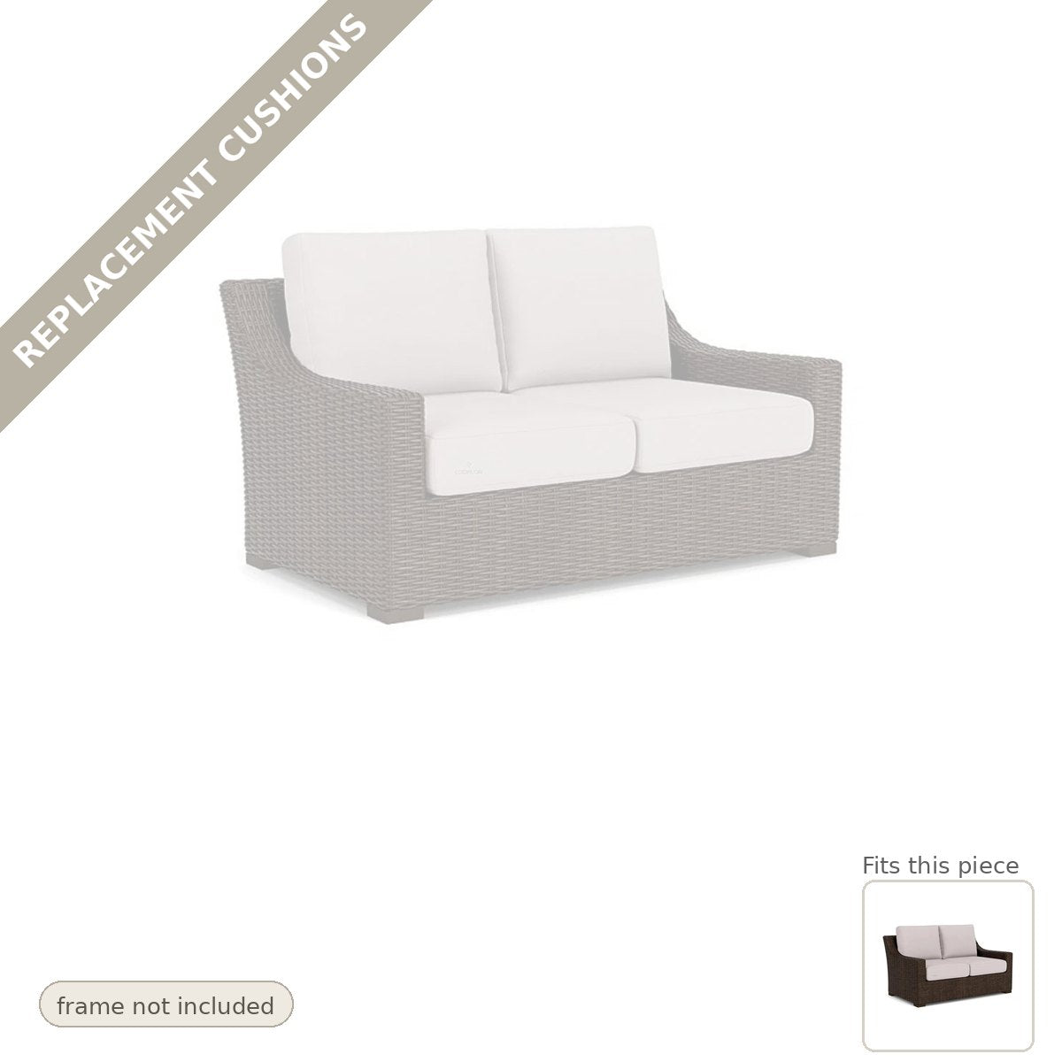 Cushions: Replacement For Mesa Outdoor Furniture Loveseat - Commercial Grade