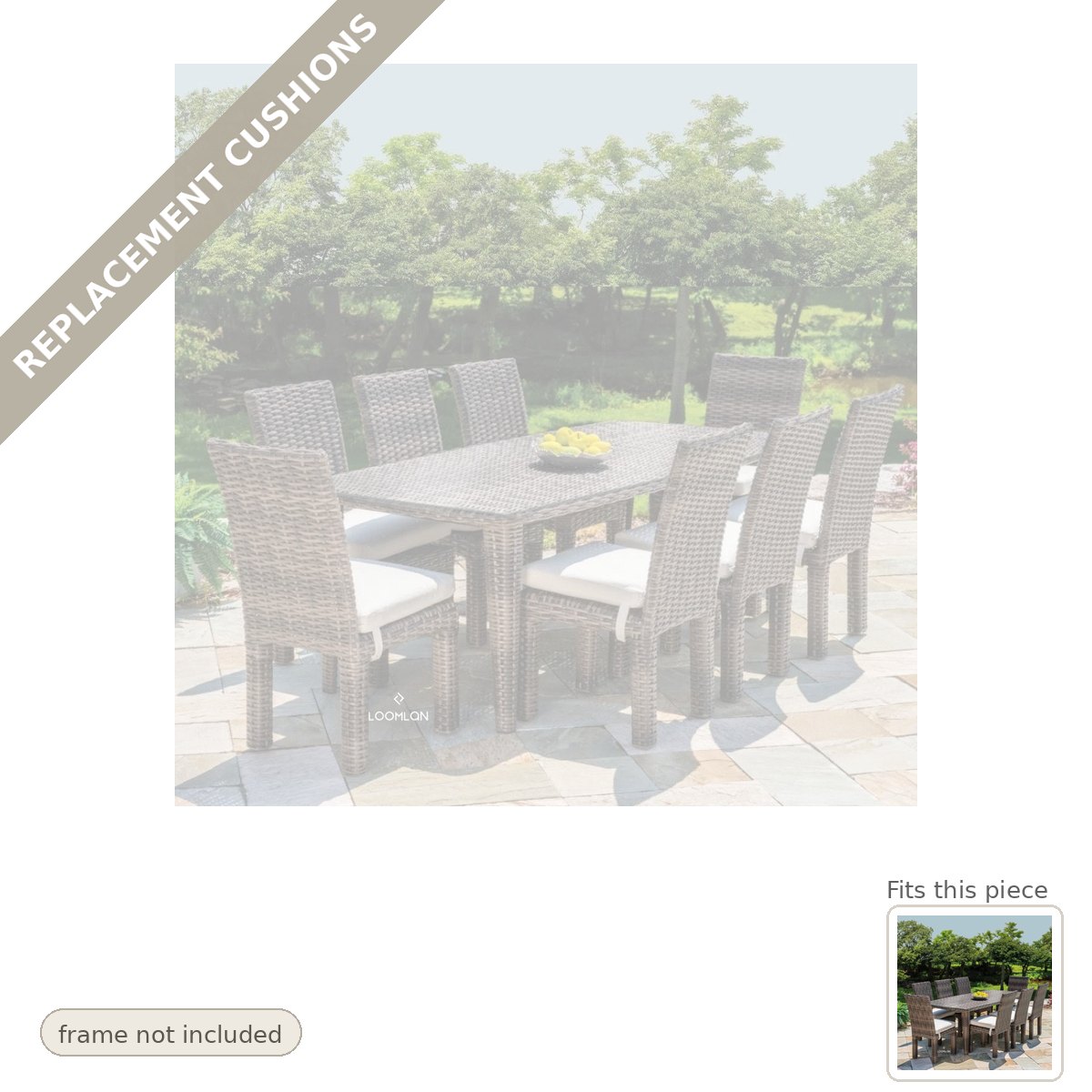 Cushions: Replacement Cushion For Largo Outdoor Dining Chair - Commercial Grade