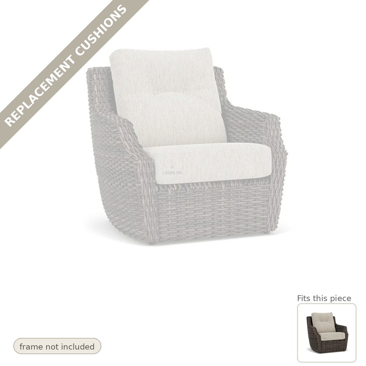 Cushions: Replacement Cushion For Largo Outdoor Lounge Chair - Commercial Grade