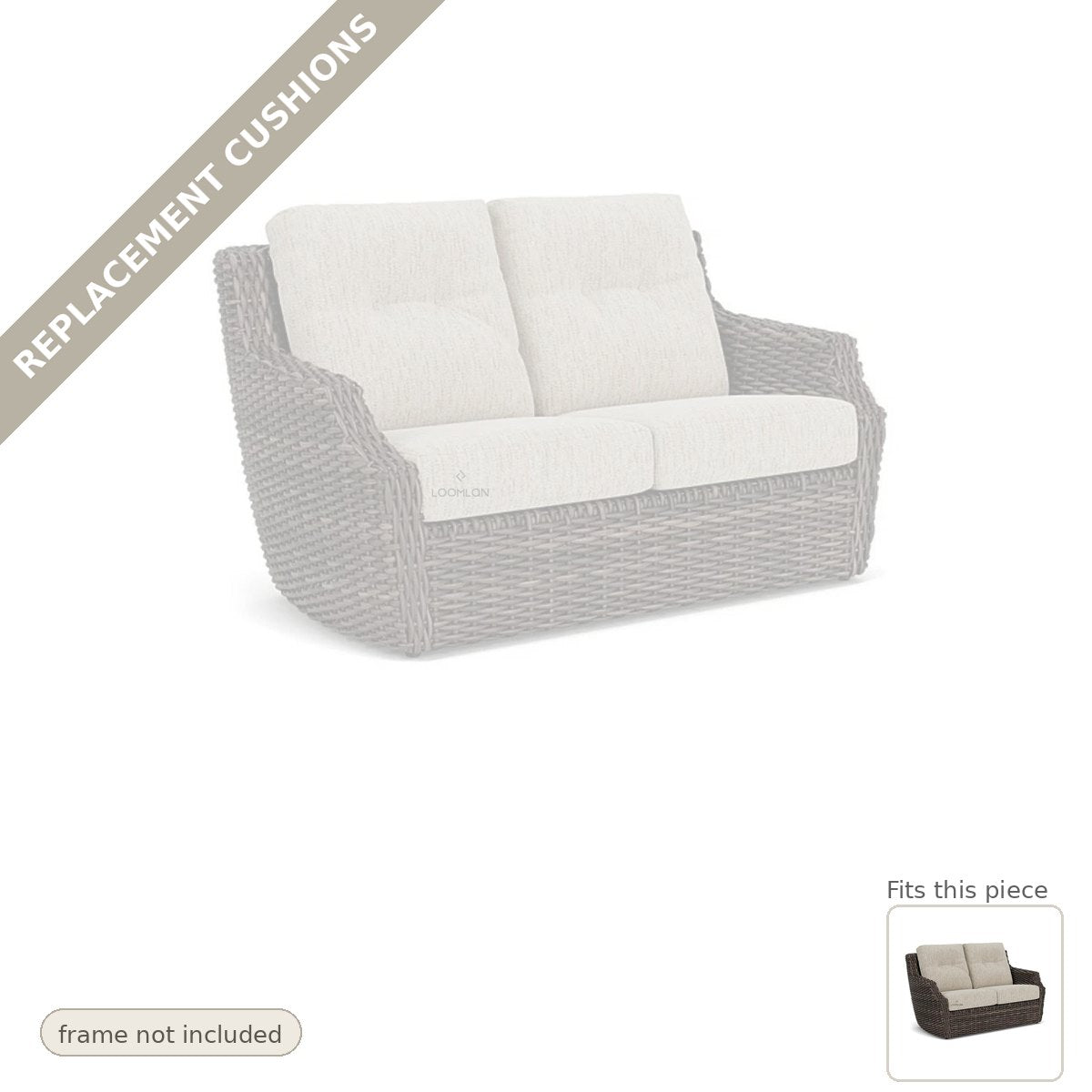 Cushions: Replacement Cushion For Largo Outdoor Loveseat - Commercial Grade