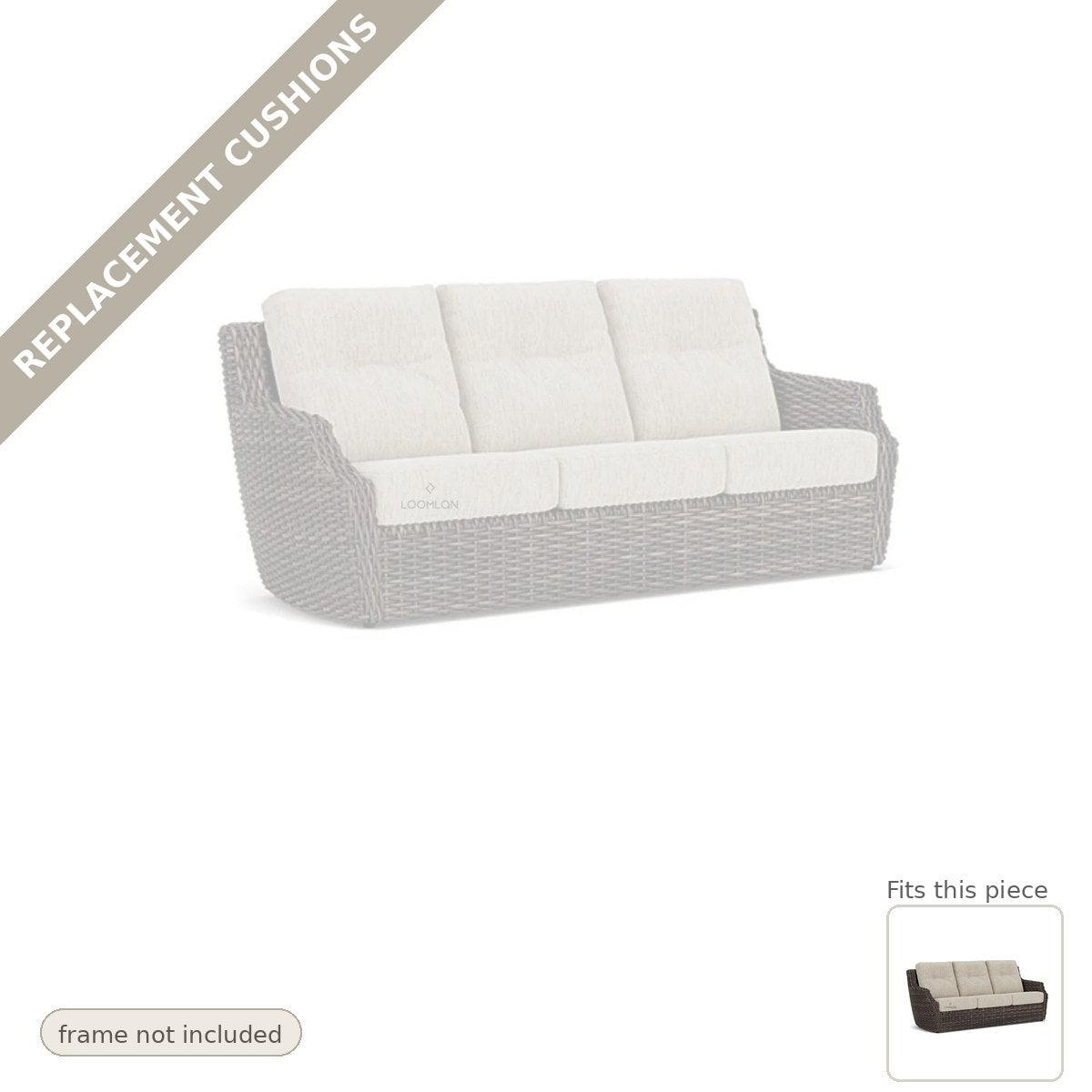 Cushions: Replacement Cushions For Largo Outdoor Sunbrella Sofa - Fade Resistant