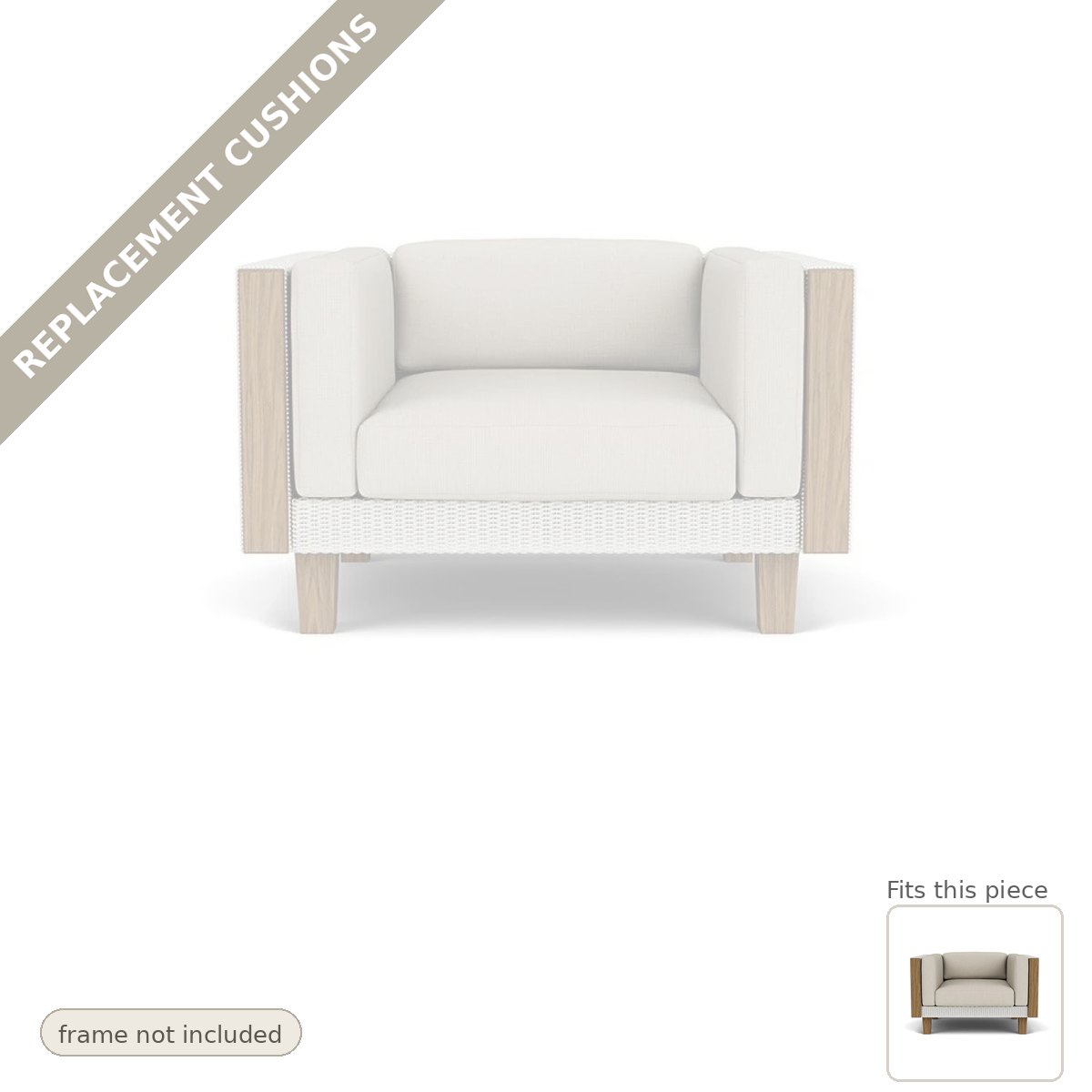 Cushions: Replacement Cushion For Catalina Sunbrella Lounge Chair - Fade Resistant