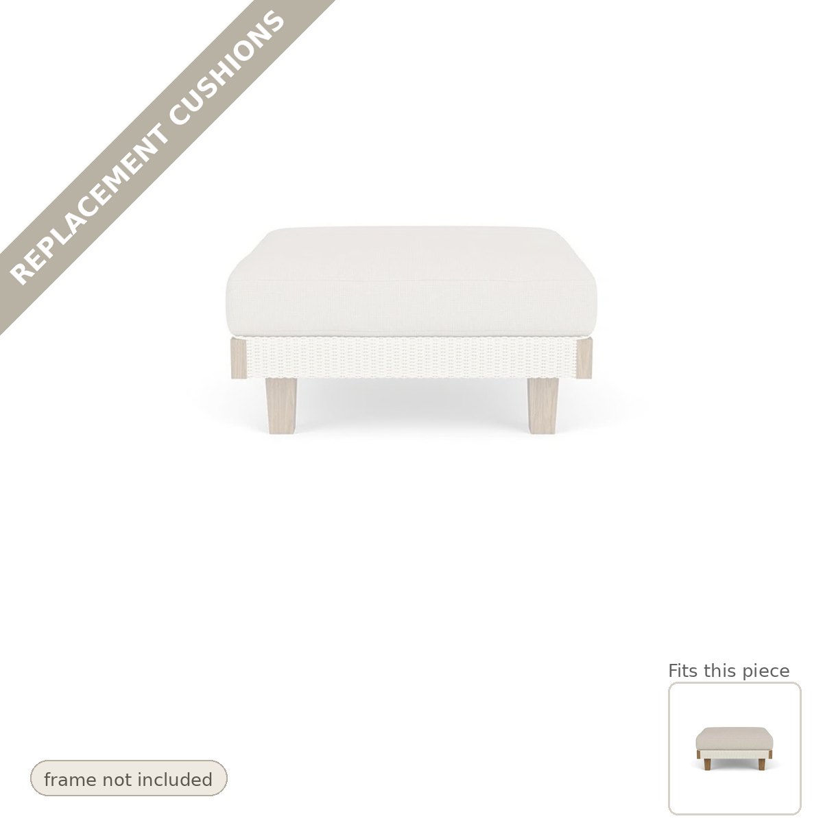 Cushions: Replacement Cushions For Catalina Sunbrella Ottoman - Fade Resistant