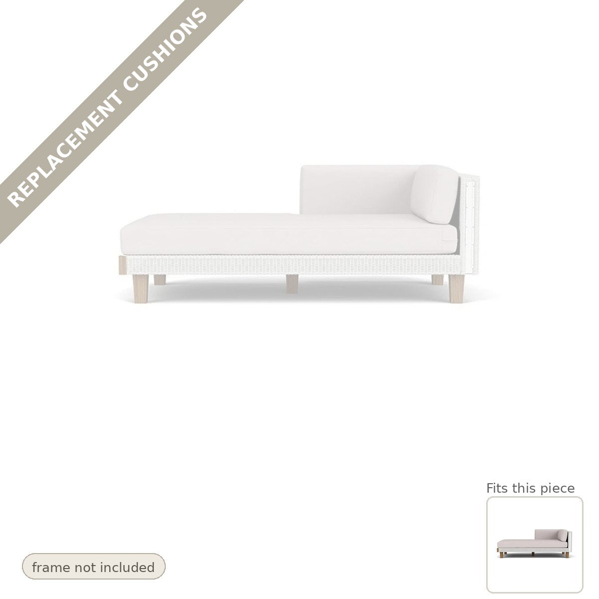 Cushions: Replacement Cushions For Catalina Right Chaise - Commercial Grade