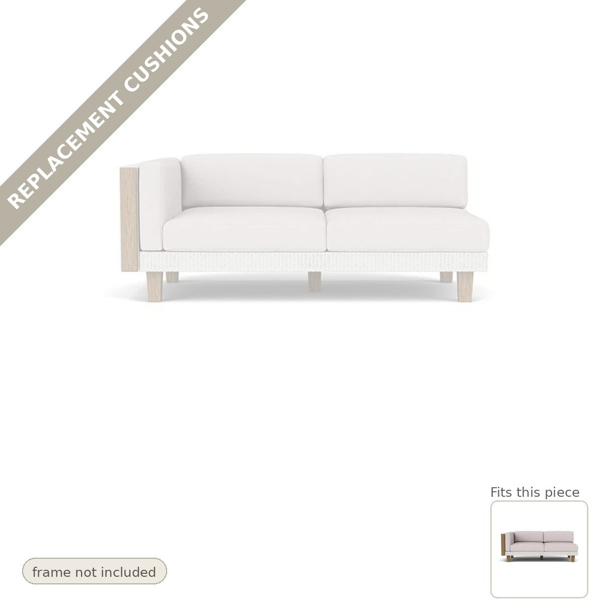 Cushions: Replacement Cushions For Catalina Sunbrella Settee - Fade Resistant