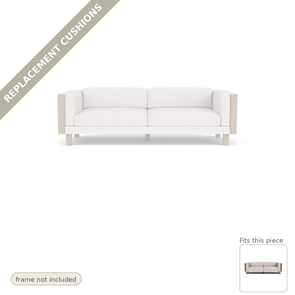 Cushions: Replacement Cushions For Catalina Sunbrella Lounge Sofa - Fade Resistant