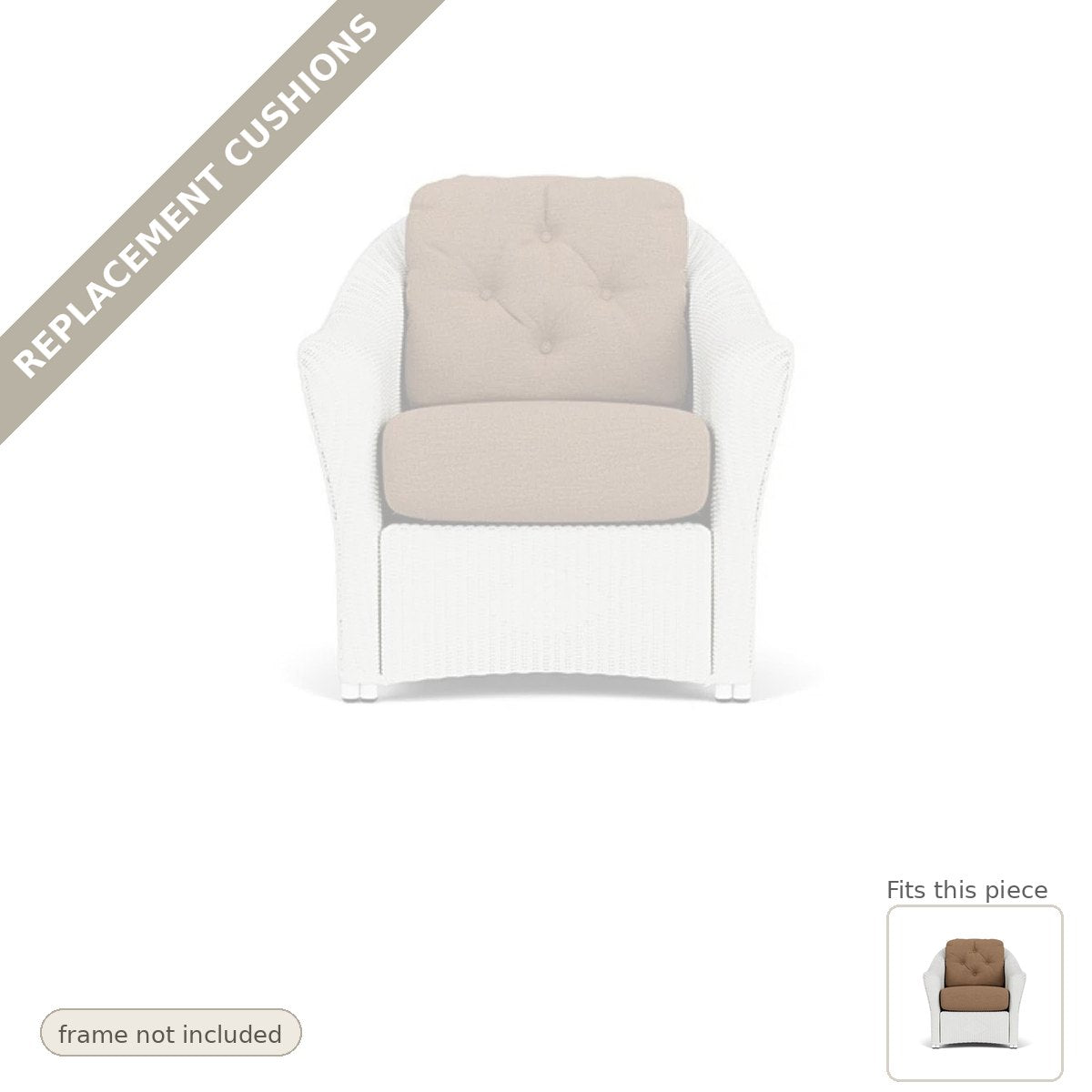 Cushions: Reflections Replacement Cushions for Lounge Chair - Commercial Grade