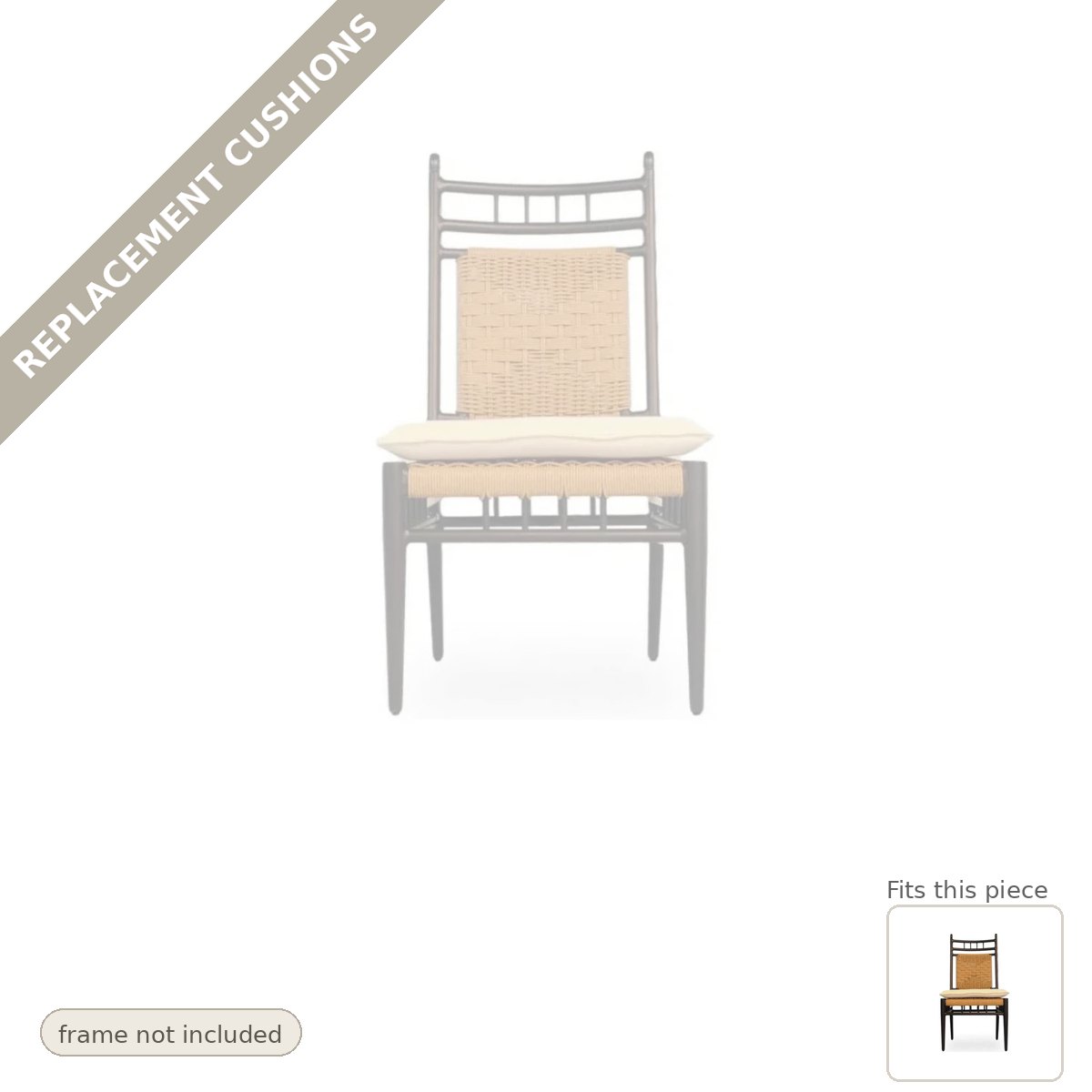 Cushions: Replacement Cushions For Low Country Dining Chair - Commercial Grade